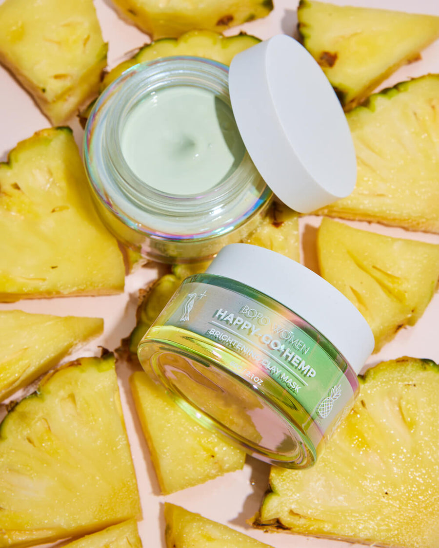 Brightening green clay mask with hemp and pineapple